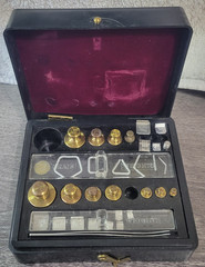 Vintage Bristol Myers Set of Pharmacutical Brass Weights in Original Box