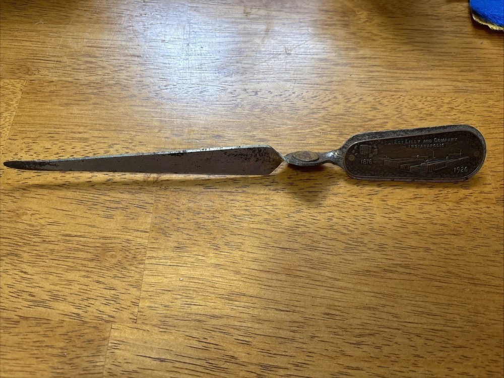 Vintage Eli Lilly Letter Opener 1926 Insulin Diabetes