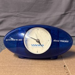 Vintage Viagra Desk Clock Pfizer Drug Rep Marketing Pharma Advertising WORKS
