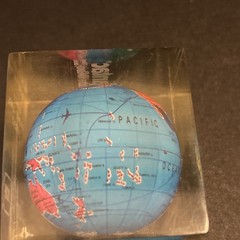 Vintage Zantac Glaxo Roche Pharmaceutical Acrylic Globe Paperweight