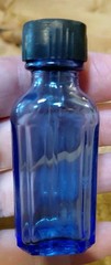 VTG. Blue Rexall Puretest Tincture of Iodine Bottle W/ Glass Dauber (10) Extra