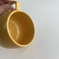 Aricept Coffee Soup Cup Mug Yellow Drug Rep Pharmaceutical Collectible 12 ounce