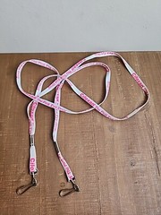 2 Ciloxan Pink Eye Lanyard Drug Rep Pharmaceutical Promo Advertising White