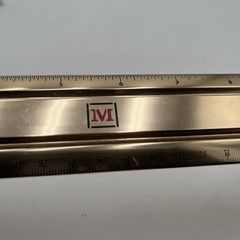 Vintage Marion Pharmaceutical Company Brass 12” Ruler Drug Industry Collectible