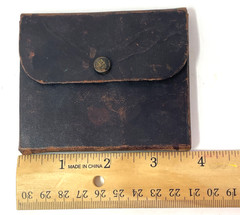 EMPTY Antique Leather Physician’s Folding Wallet Case – Vintage Medical Field