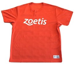ZOETIS Collectible Orange Sports Shirt – Size Extra Large [XL] Short Sleeve