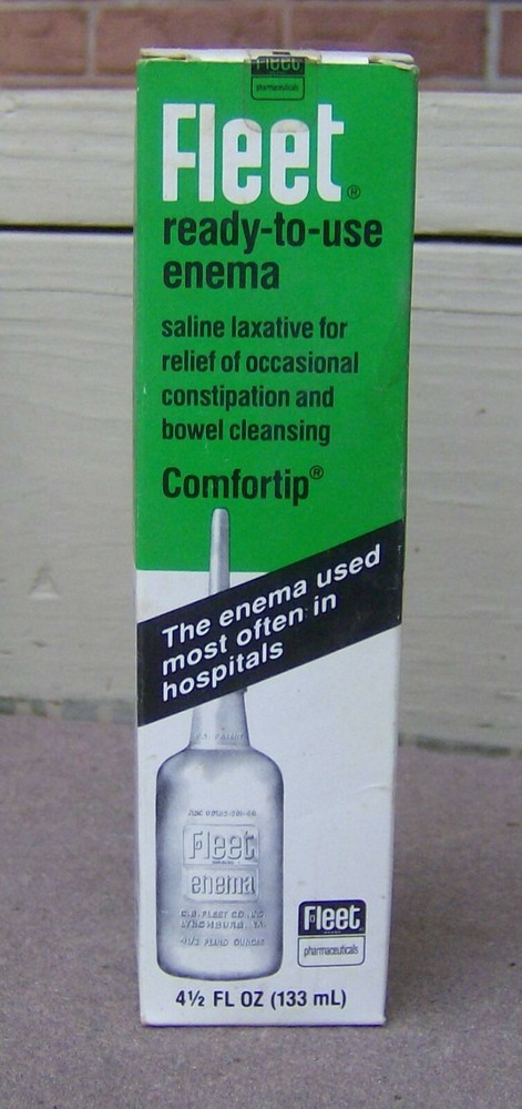 RARE vintage 1970s FLEET ENEMA box bottle retro Pharmaceutical drug store OLD
