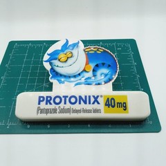 Vtg Protonix Refrigerator Magnet Clip Pharmaceutical Rep Advertisement 6.5″