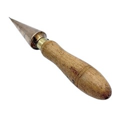 Apothecary Cork Borer Sharpener Copper Wooden Handle Chemist Moonshiners VTG 8″