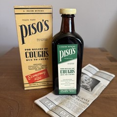 Vintage Pharmacy Apothecary Piso’s Cough Syrup Chloroform DISPLAY ONLY