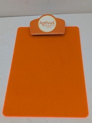 Vintage Aptivus Pharmaceutical Drug Rep CLIPBOARD Orange Promo Advertising Gift