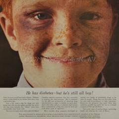 1962 Pharmaceutical Science Insulin Diabetes Research photo art decor vintage ad