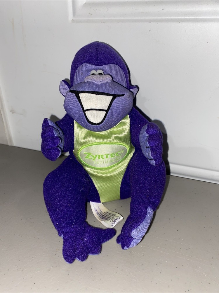 Zyrtec/Pfizer Purple/Green Gorilla Toy Pharma Drug Rep Promo Ad Marketing Vtg