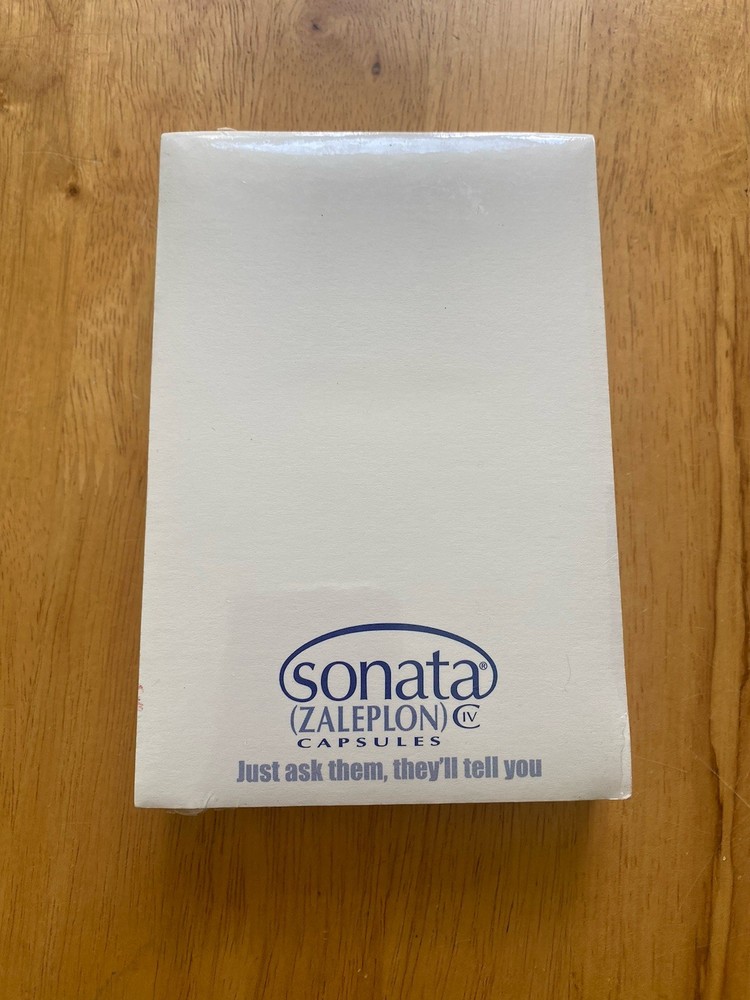 Sonata Zaleplon 5 Pack Sticky Note Pad Pfizer Pharmaceutical Sleep Drug Rep NEW
