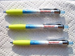 Plastic Drug Rep Pens 4 Beautiful Symbicort Foam Grippers Colorful