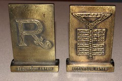 2 1977 Apothecary Pharmacy Tinactin Metal Paperweights Secundum Artem Soapstone