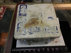 VTG Metal First Aid Kit Box BLUE BIRD BODY CO. Coach Heavy Steel Bluebird