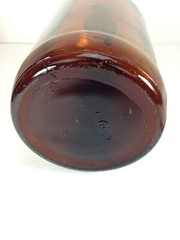 Large Vtg Apothecary Medicine Jug with Handle (13.5″H) – Dark Brown Amber Glass