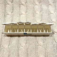 Vtg Small White Cigna Plastic Weekly 5.5” Pill Case Organizer 7 Day Travel