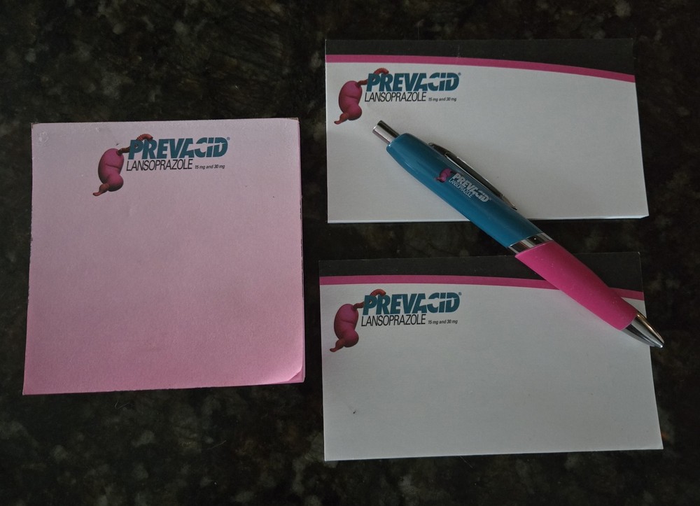 Prevacid Pharmaceutical Drug Rep Pens Post It Note Pads Advertising promo