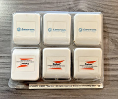 VTG Set of 6 LIPITOR CADUET CLIP MAGNETS Drug Rep Pharma Swag NOS RARE NIP
