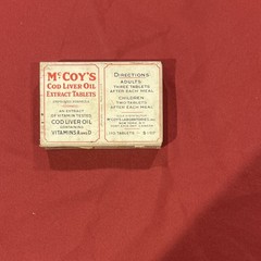 McCoy’s Cod Liver Oil Extract Tablets Vitamins A D Vintage Collectible Box