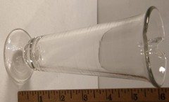 VINTAGE GLASCO CLEAR GLASS ETCHED FOOTED MEASURING POURING BEAKER APOTHECARY LAB