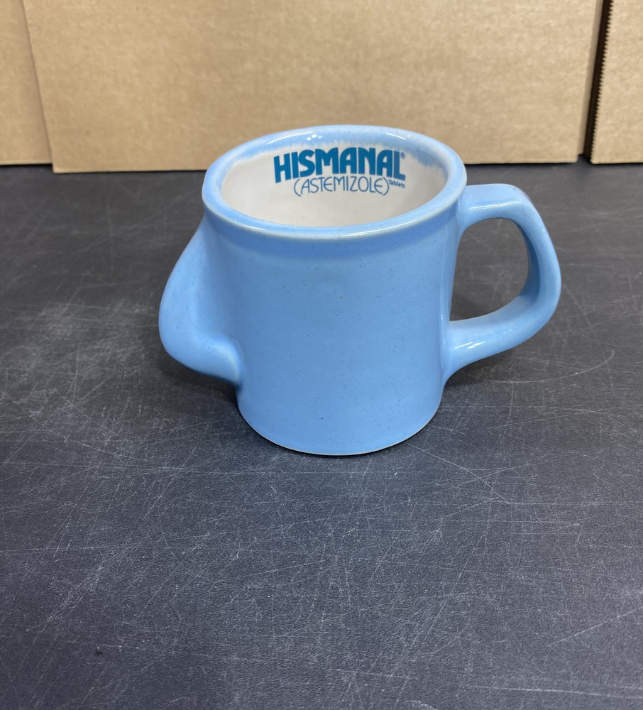 Vintage Hismanal Janssen Pharmaceutica Drug Rep Advertisement Coffee Mug RARE