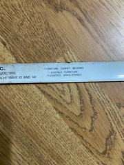 Rare Vintage Shimeks Furniture Inc Manitowoc Wisconsin Rollup 36″ Metal Ruler