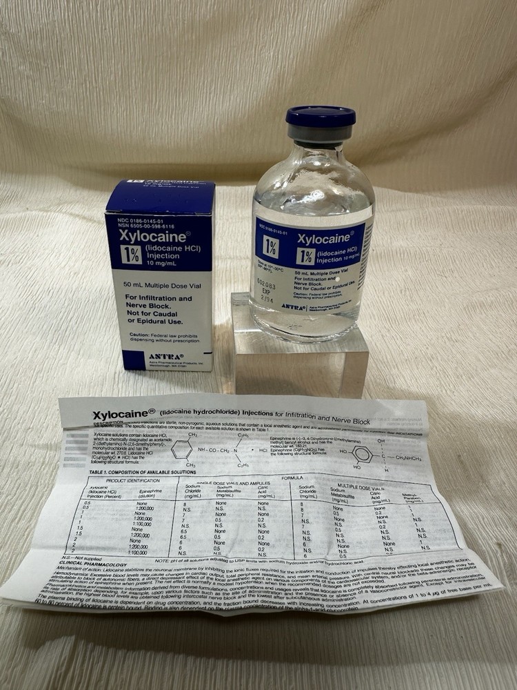 Astra Pharmaceutical vintage Xylocaine 1% In Box Mint From 1992