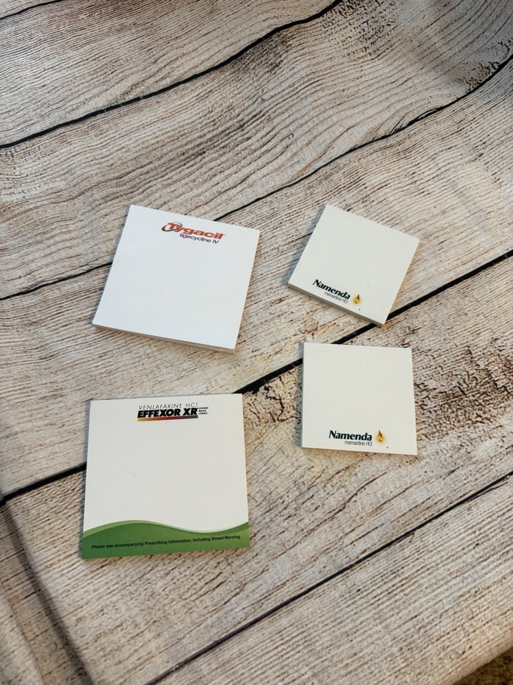 Pharmaceutical Rep Advertising Post-It Notes Various 4 note pads
