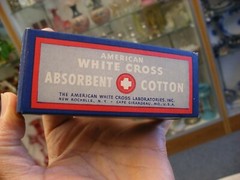 Antique Vtg Medical Dental Pharmacy – American White Cross Cotton – Unopened Box