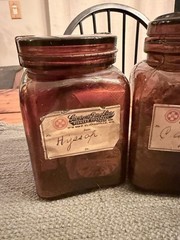 3 Vintage Gansen’s Drug Store Pioneer Pharmacy Amber Glass Jars w/ Labels