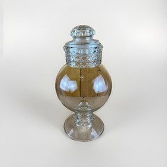Antique Apothecary Glass Jar With Lid Candy Store Container