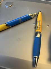 Pharmaceutical Promotional Metal Pens 2 and Stapler 1 Used Good Condition