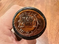 Vintage ZONITE Apothecary Amber Glass Bottle Antiseptic Germicide New Jersey s10