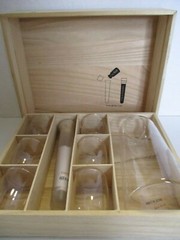 Roost Glass Beaker Plus Glasses and Freezer Tube Set with Wooden Storage Case
