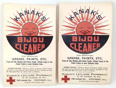Vintage Advertising Flyer Bijou Cleaner Kanak’s Pharmacy Chicago 1950s