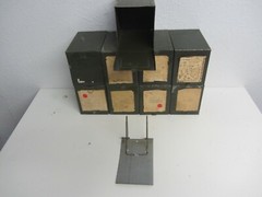 Lot of 9 Vintage Metal Drug Medical Pharmacy Prescription File Boxes 8 Inserts