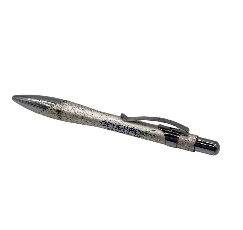 Celebrex Bextra Pharmaceutical Drug Rep Click Pen Heavy Metal Works Scratched