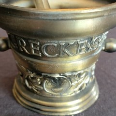 Mortar & Pestle RAK1 Richard Klein Bronze – Dated 1787 R.A.K 1 Coricidin Pestle