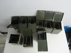 Lot of 9 Vintage Metal Drug Medical Pharmacy Prescription File Boxes 8 Inserts