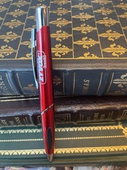 Very Rare Premium Red Metal Zyvox Pharmaceutical Drug Rep Pen. Writes