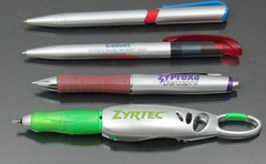 Lot 4 PENS Drug Rep Pharmaceutical Promo Bextra Caduet Zyprexa Zyrtec Carabiner