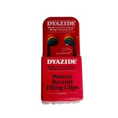 Vintage Dyazide Patient Record Filing Paper Clips 20 NEW Smith Kline & French