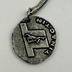 Vintage Tinactin Pharmaceutical Advertising Token Keychain – Wrestler Athlete