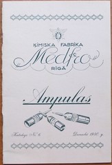 Chemical Factory MEDFRO Riga Latvia Catalog + 4 Prints + Postal Cover