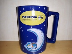 Protonix Injection IV Blue Monster 2 Sided Pharmaceutical Medical Coffee Mug