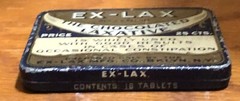 Antique Ex-Lax Tin 1930 Original Chocolate Laxative Pharmacy Medicine RX Medical