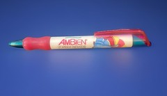 Ambien PEN Drug Rep Pharmaceutical Promo Medical Advertising Rare Pink – Working